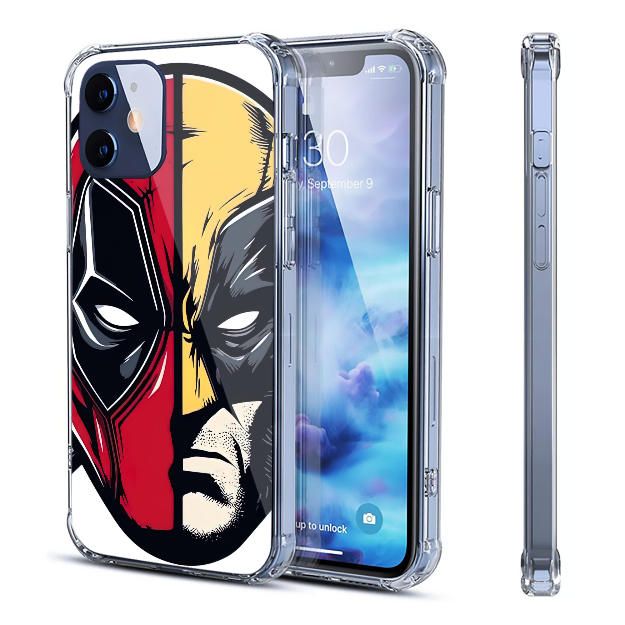 （画像用） Deadpool デッドプール 【iPhone 12シリーズ対応】透明スマホケース（クリアソフトケース）